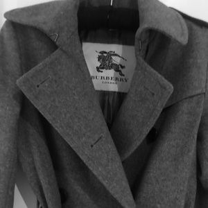 Burberry cashmere virgin wool blend coat